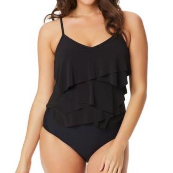 Beyond Control Solid Citizen Tiered One Piece Swimsuit - Picture 1 of 13